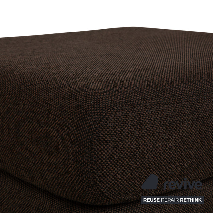 Ewald Schillig Loft Stoff Ecksofa mit Hocker Grau Braun Sofa Couch