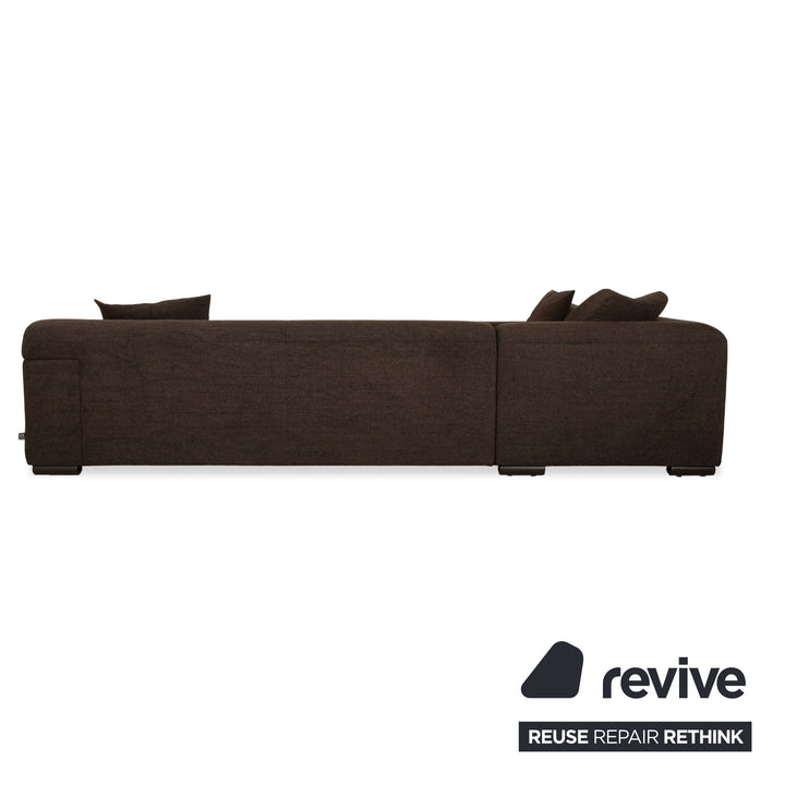 Ewald Schillig Loft Stoff Ecksofa mit Hocker Grau Braun Sofa Couch