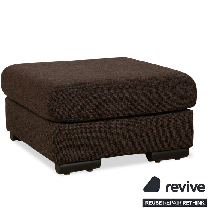 Ewald Schillig Loft Stoff Ecksofa mit Hocker Grau Braun Sofa Couch