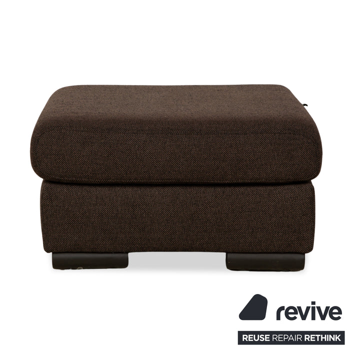 Ewald Schillig Loft Stoff Ecksofa mit Hocker Grau Braun Sofa Couch