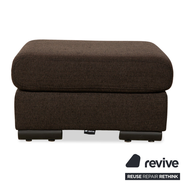 Ewald Schillig Loft Stoff Ecksofa mit Hocker Grau Braun Sofa Couch