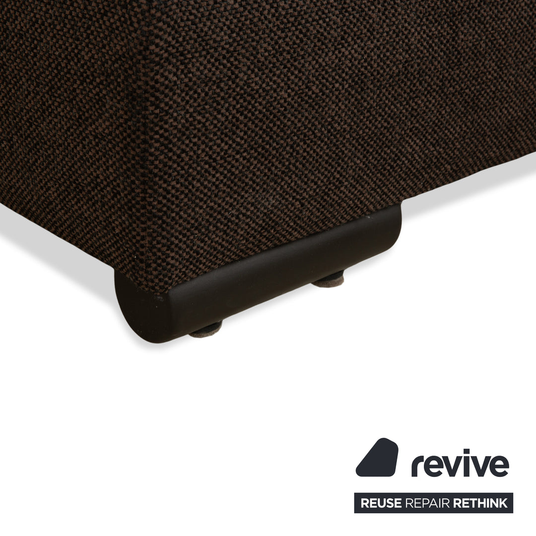 Ewald Schillig Loft Stoff Ecksofa mit Hocker Grau Braun Sofa Couch