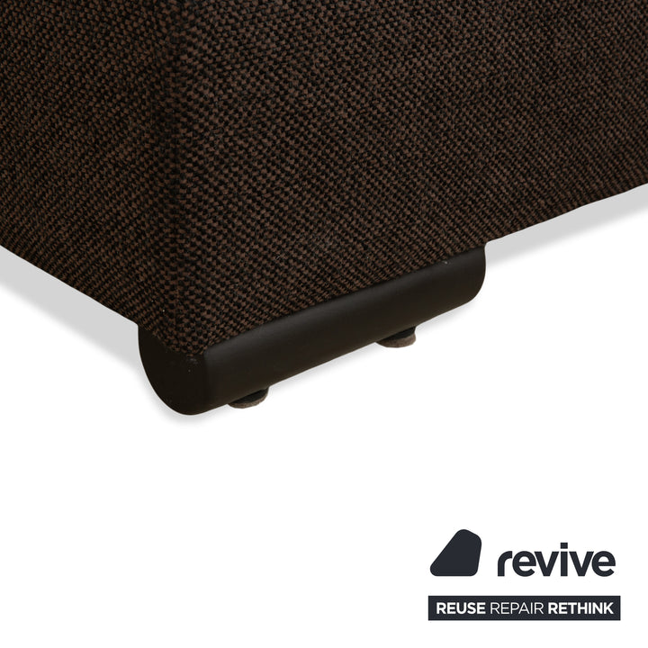 Ewald Schillig Loft Stoff Ecksofa mit Hocker Grau Braun Sofa Couch