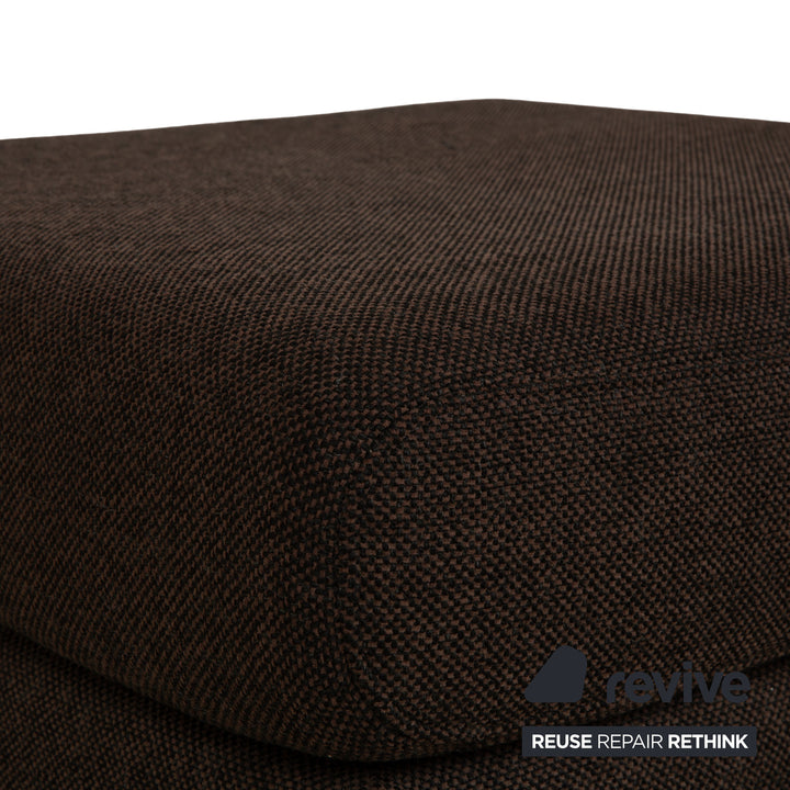 Tabouret Loft en tissu gris marron Ewald Schillig