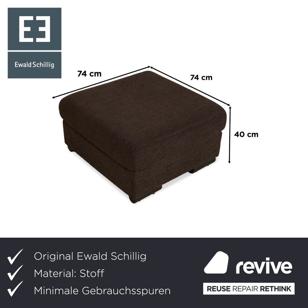 Ewald Schillig Loft Stoff Hocker	Grau Braun