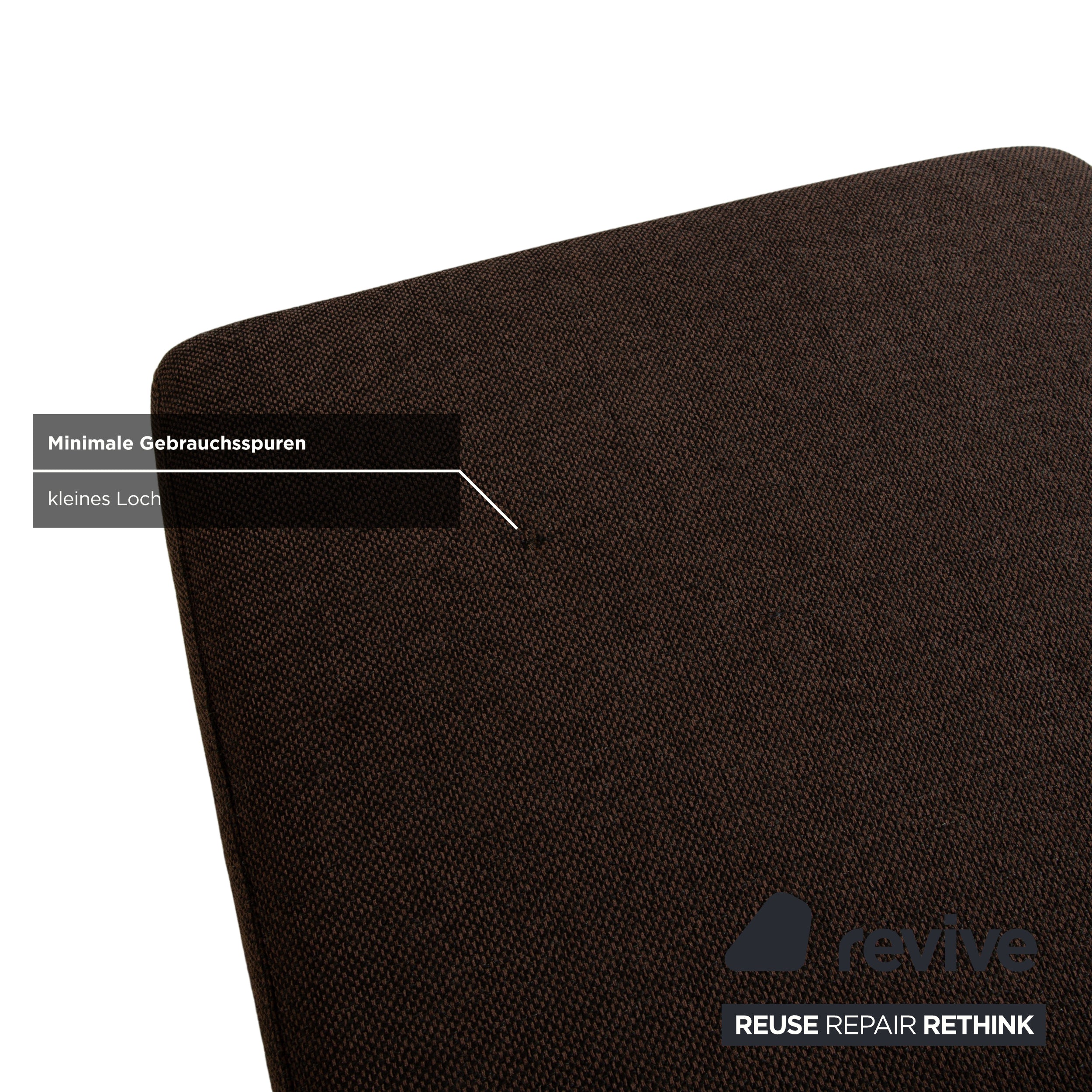 Tabouret Loft en tissu gris marron Ewald Schillig