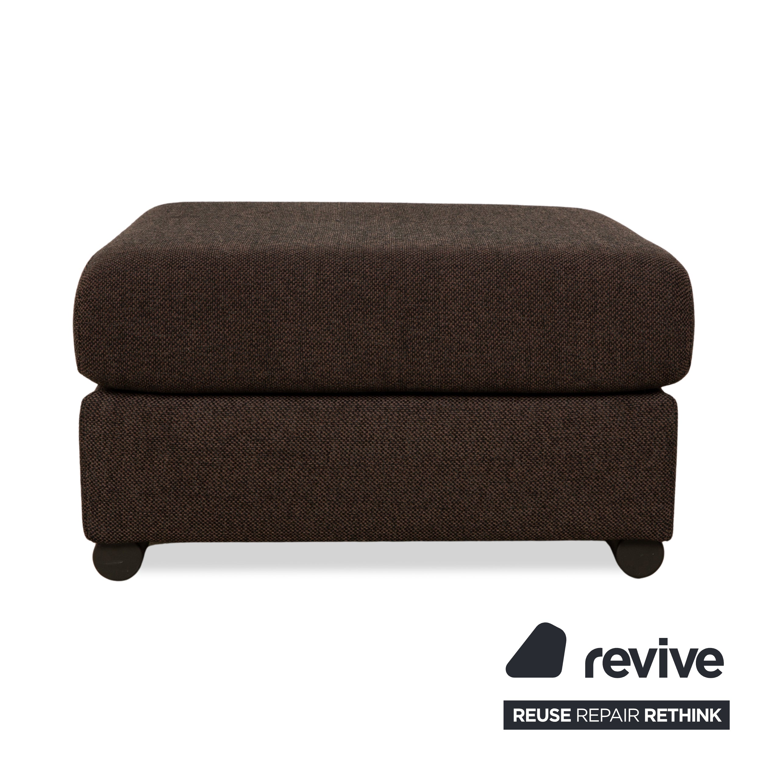 Tabouret Loft en tissu gris marron Ewald Schillig