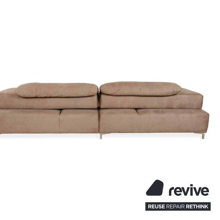 Ewald Schillig Mega Leder Ecksofa Braun Beige Recamiere links Sofa Couch manuelle Funktion