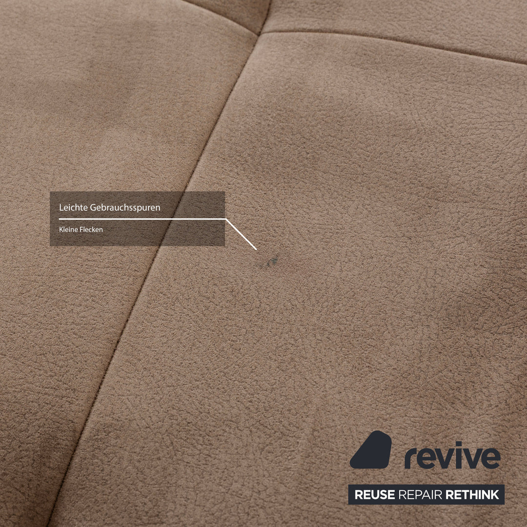 Ewald Schillig Mega Leder Ecksofa Braun Beige Recamiere links Sofa Couch manuelle Funktion