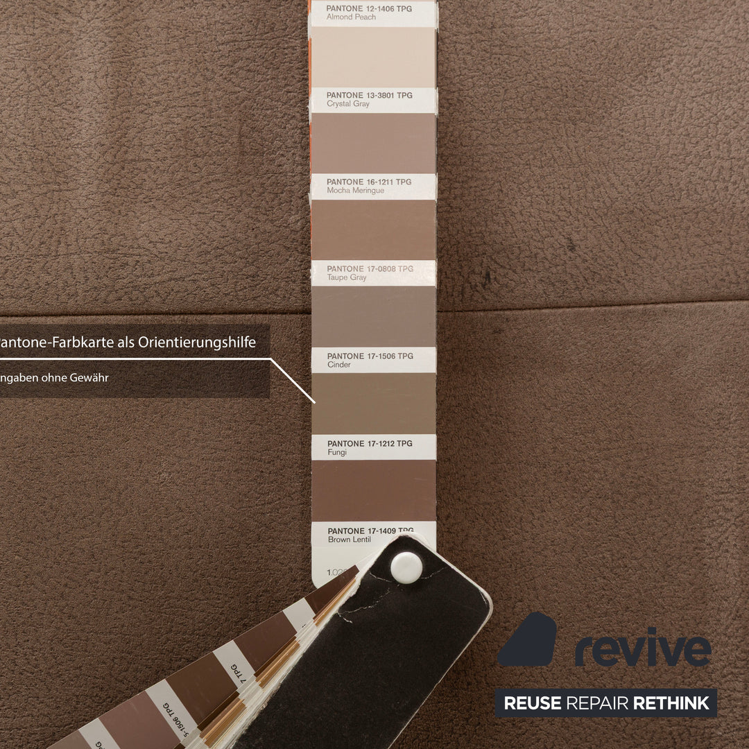 Ewald Schillig Mega Leder Ecksofa Braun Beige Recamiere links Sofa Couch manuelle Funktion