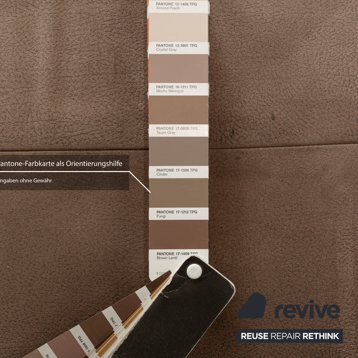 Ewald Schillig Mega Leder Ecksofa Braun Beige Recamiere links Sofa Couch manuelle Funktion