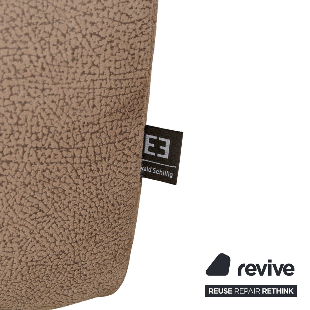 Ewald Schillig Mega Leder Ecksofa Braun Beige Recamiere links Sofa Couch manuelle Funktion