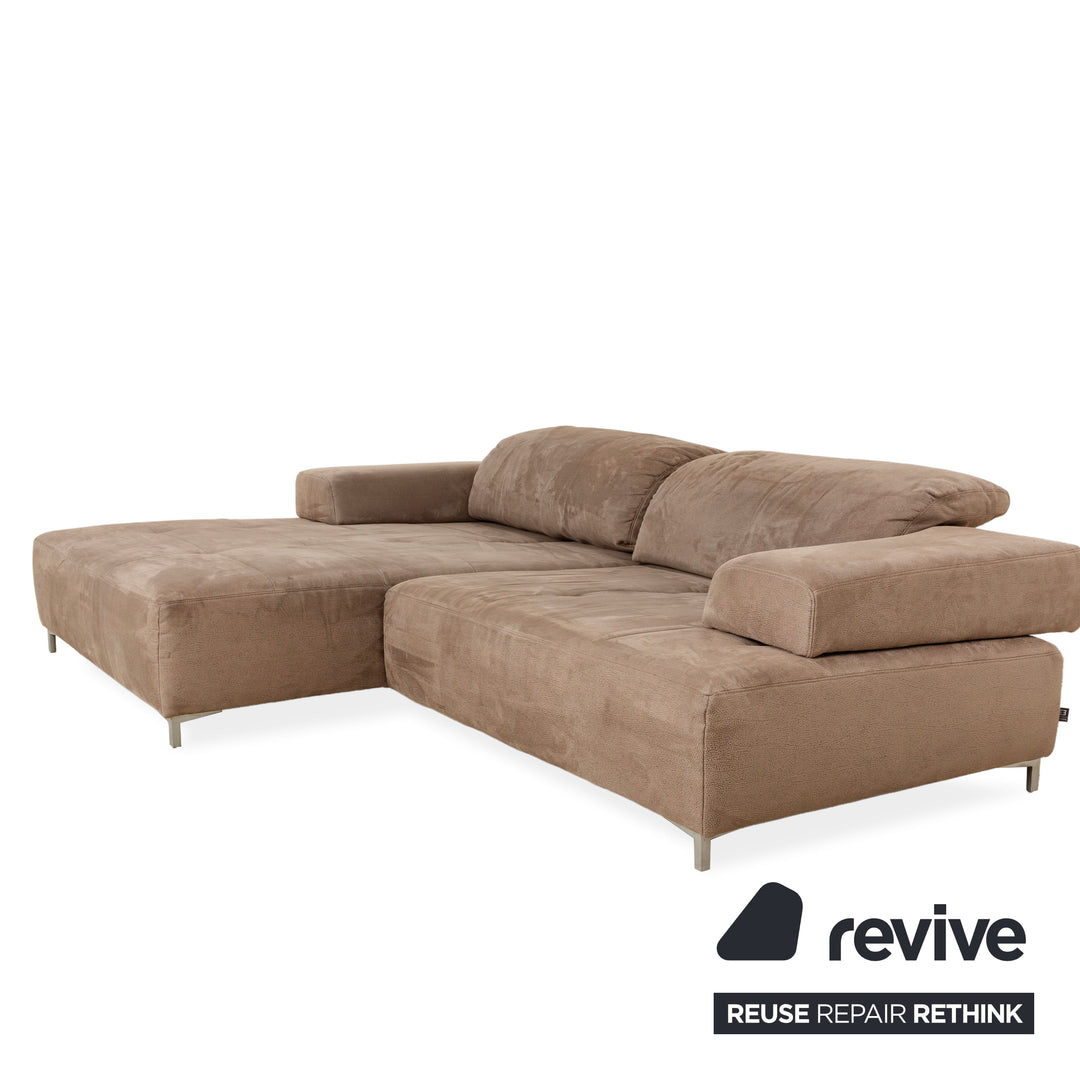 Ewald Schillig Mega Leder Ecksofa Braun Beige Recamiere links Sofa Couch manuelle Funktion