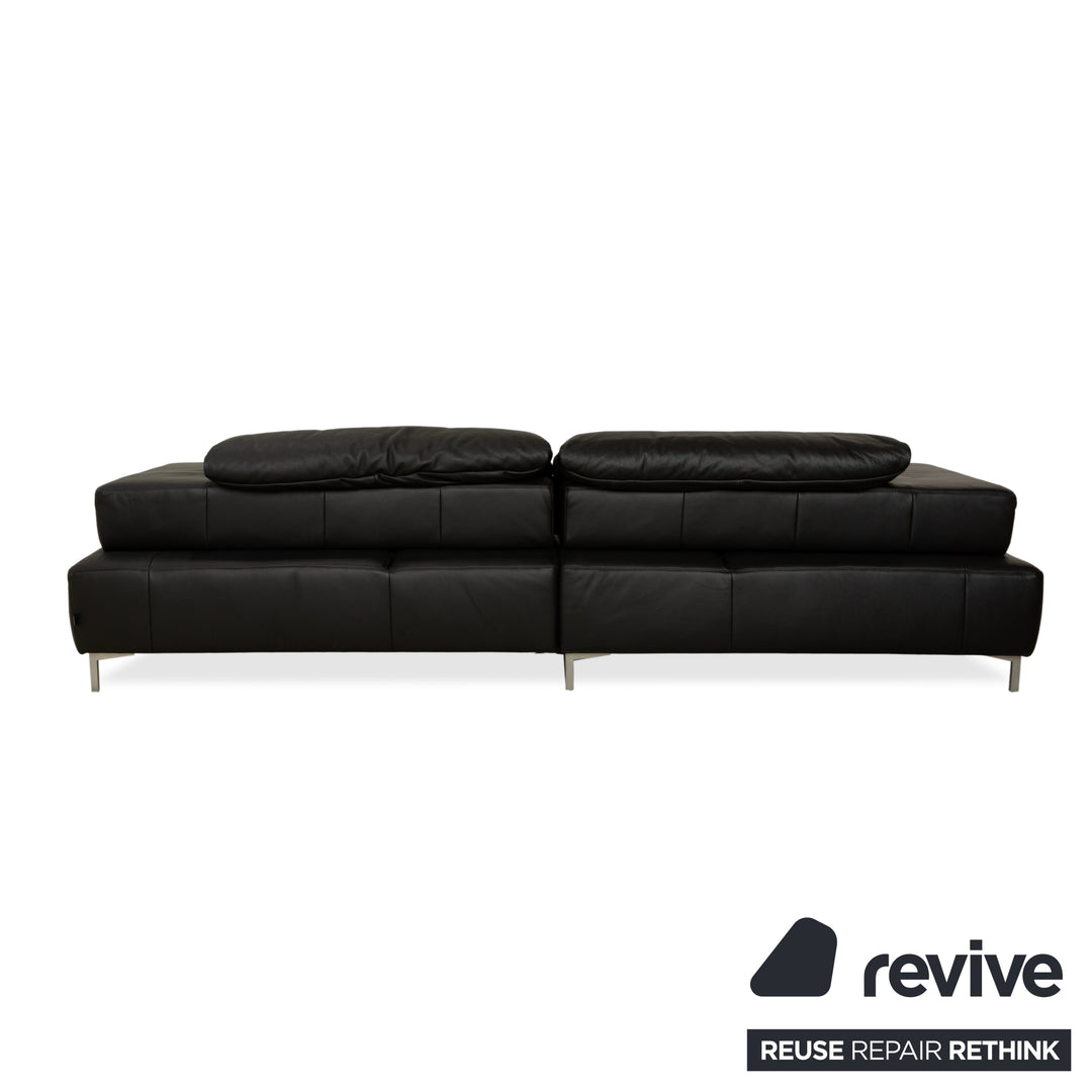 Canapé d'angle en cuir Ewald Schillig Mega, pouf noir, manuel d'utilisation