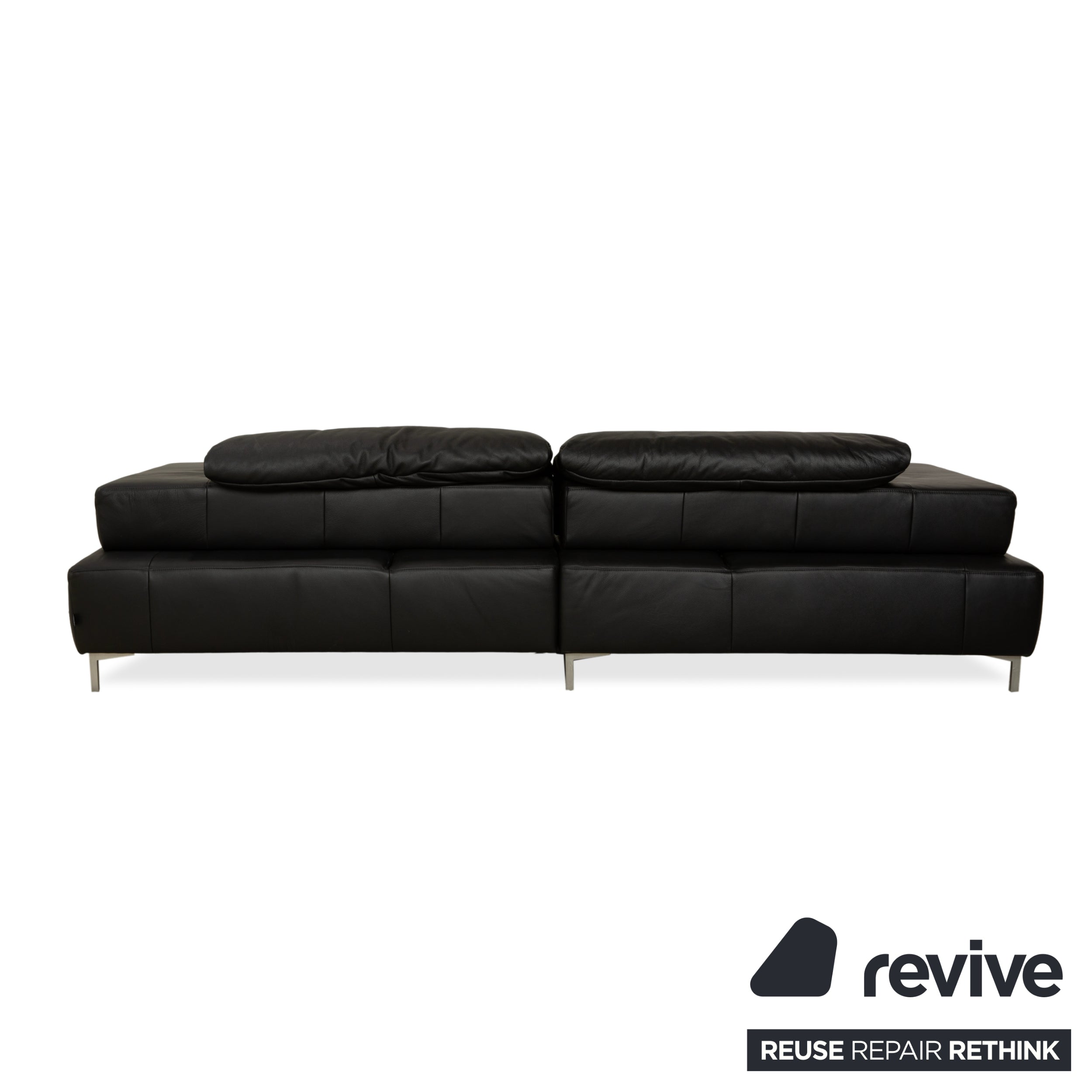 Canapé d'angle en cuir Ewald Schillig Mega, pouf noir, manuel d'utilisation