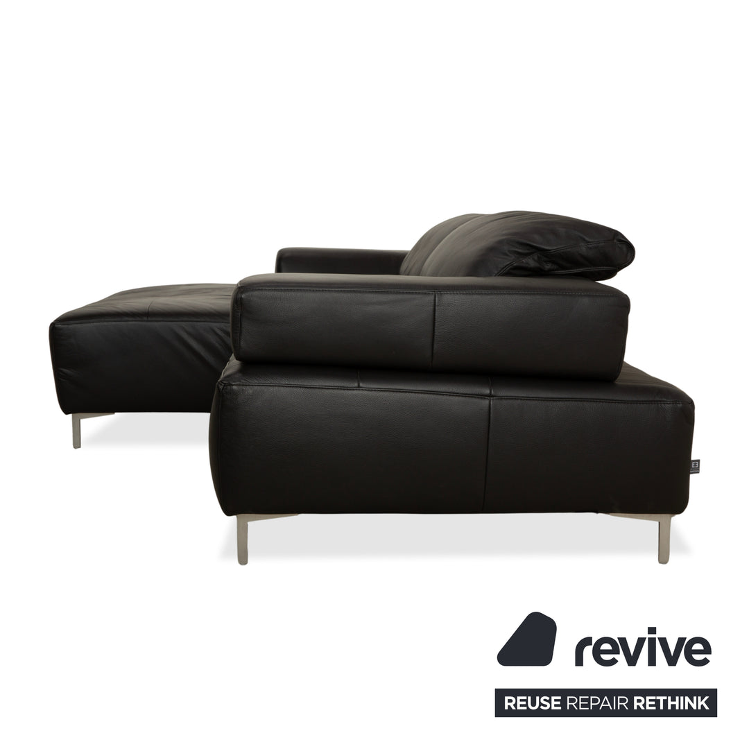 Canapé d'angle en cuir Ewald Schillig Mega, pouf noir, manuel d'utilisation