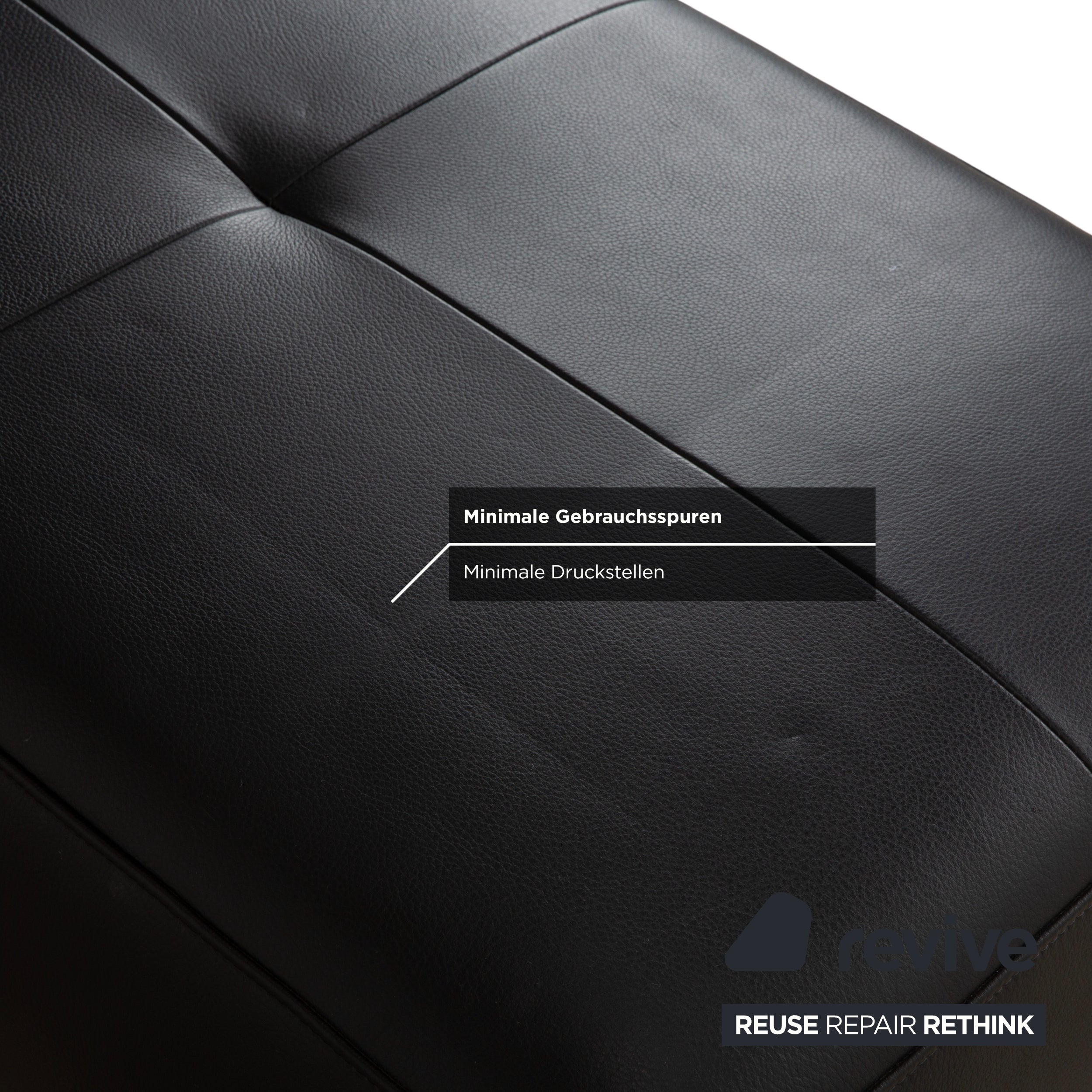 Canapé d'angle en cuir Ewald Schillig Mega, pouf noir, manuel d'utilisation