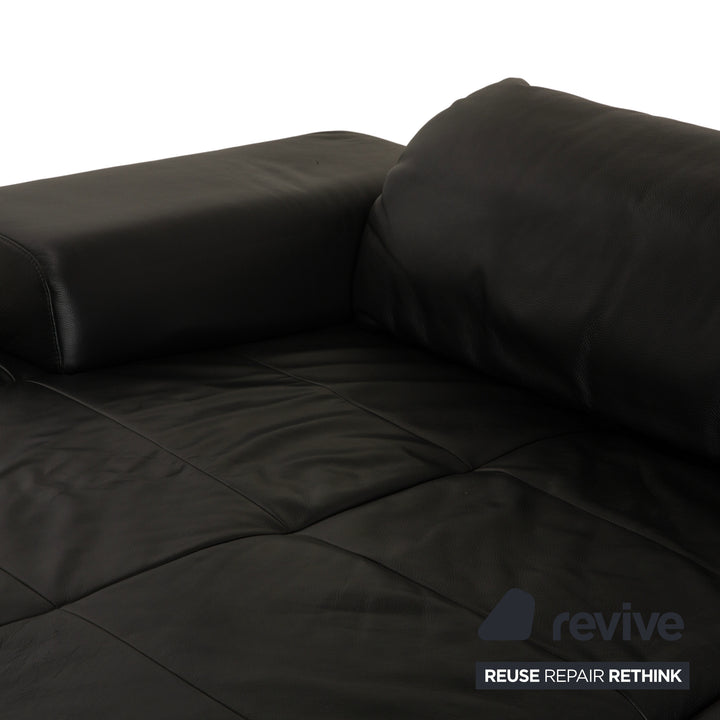 Canapé d'angle en cuir Ewald Schillig Mega, pouf noir, manuel d'utilisation