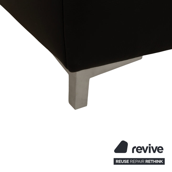 Canapé d'angle en cuir Ewald Schillig Mega, pouf noir, manuel d'utilisation