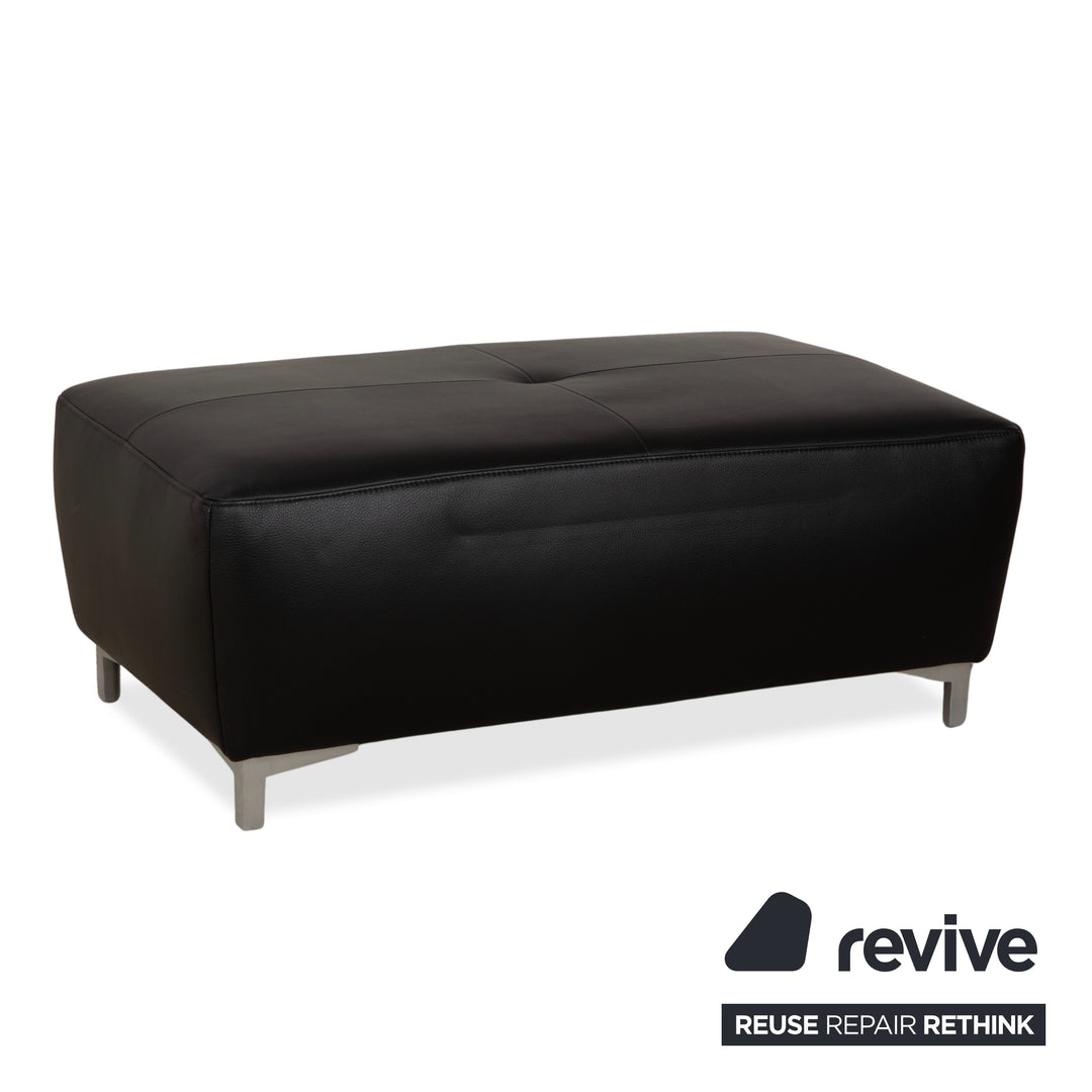 Ewald Schillig Mega Leder Ecksofa Hocker Schwarz Sofa Couch manuelle Funktion