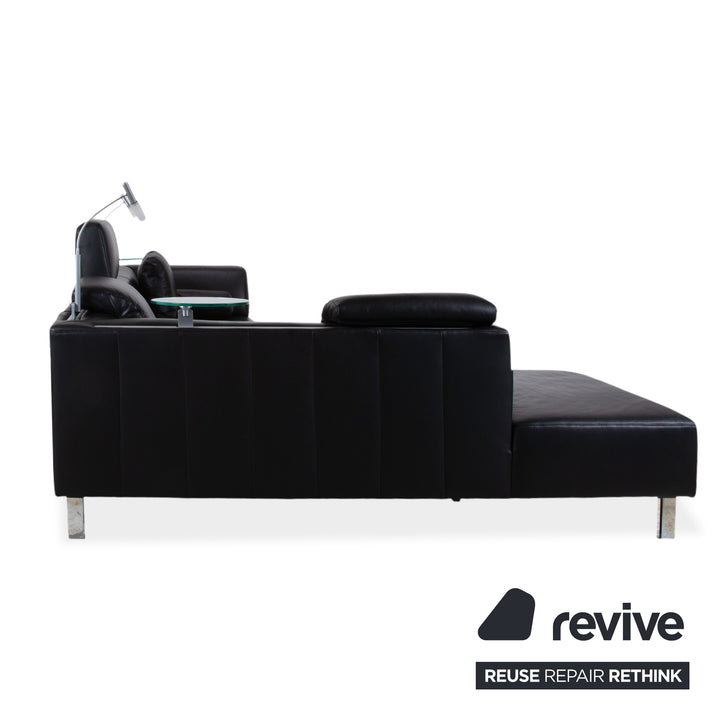 Ewald Schillig Mega Leather Corner Sofa Black Sofa Couch