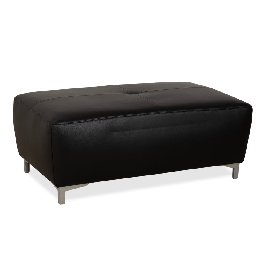 Ewald Schillig Mega Leather Stool Black