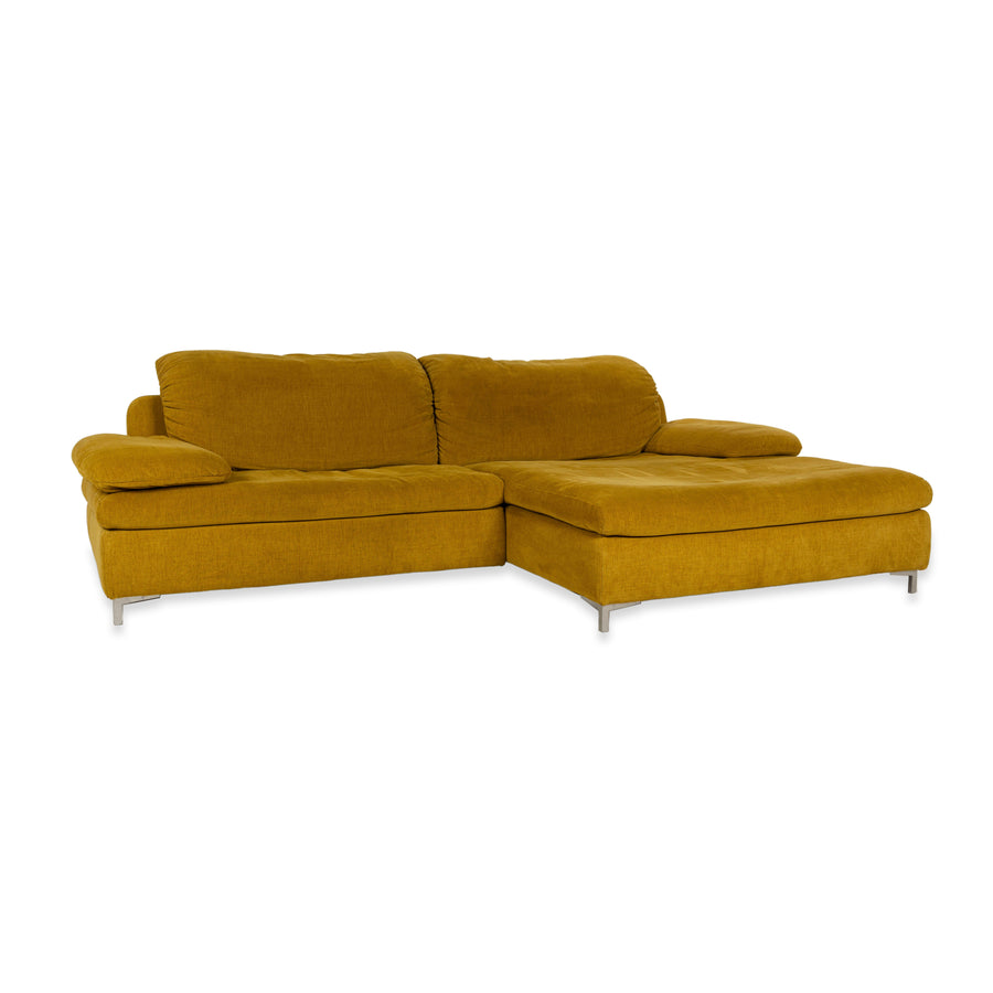 Ewald Schillig Mondo Ocean Stoff Ecksofa Gelb Recamiere Rechts Sofa Couch manuelle Funktion