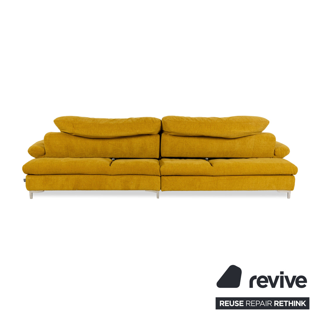 Ewald Schillig Mondo Ocean Stoff Ecksofa Gelb Recamiere Rechts Sofa Couch manuelle Funktion