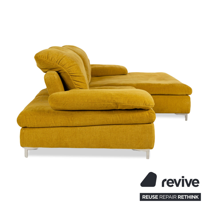 Ewald Schillig Mondo Ocean Stoff Ecksofa Gelb Recamiere Rechts Sofa Couch manuelle Funktion