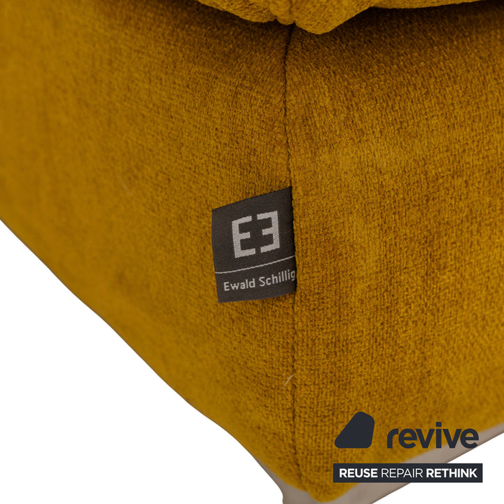 Ewald Schillig Mondo Ocean Stoff Ecksofa Gelb Recamiere Rechts Sofa Couch manuelle Funktion