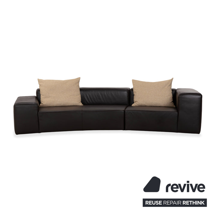 Ewald Schillig Quantum Leder Viersitzer Braun Espresso