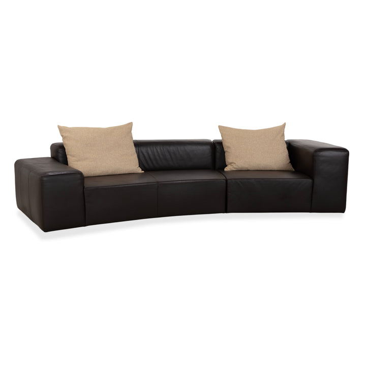 Ewald Schillig Quantum Cuir Quatre Places Marron Espresso