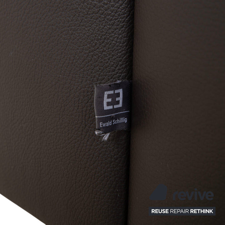 Ewald Schillig Quantum Cuir Quatre Places Marron Espresso