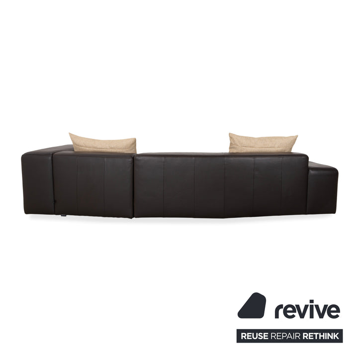 Ewald Schillig Quantum Cuir Quatre Places Marron Espresso