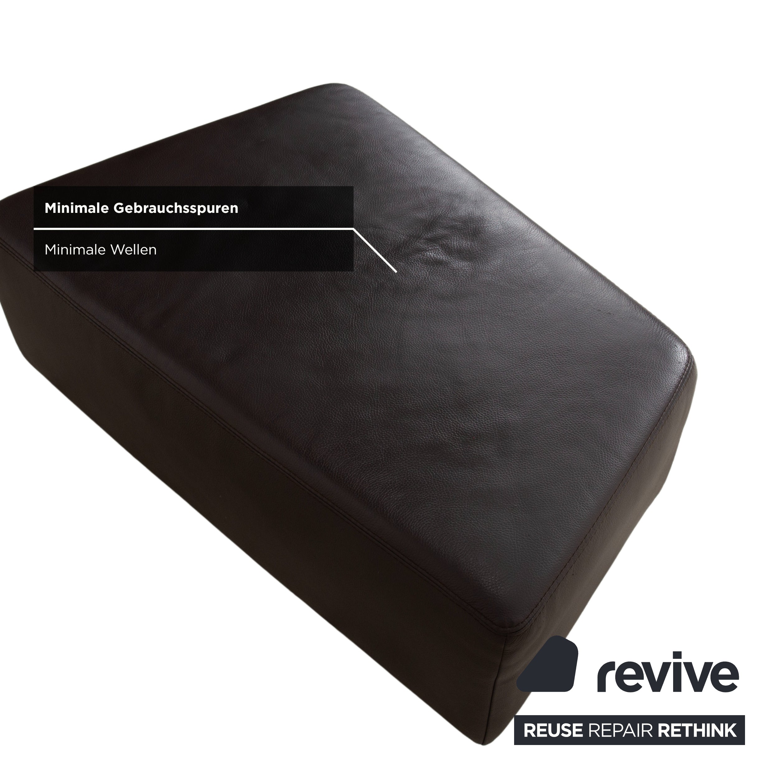 Ewald Schillig Quantum Leder Viersitzer Hocker Braun Espresso