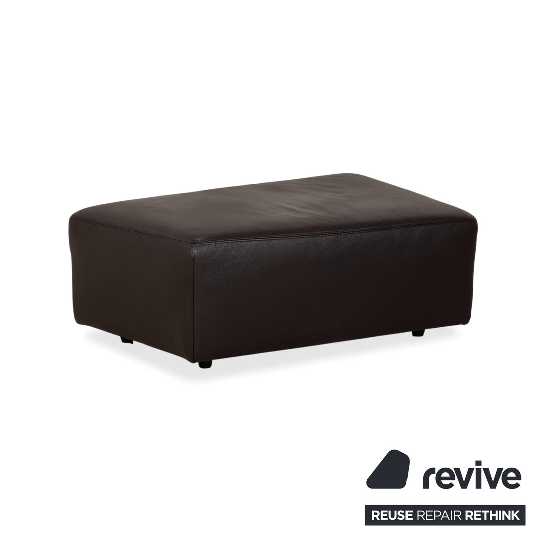 Ewald Schillig Quantum Leder Viersitzer Hocker Braun Espresso