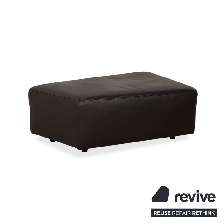 Ewald Schillig Quantum Leder Viersitzer Hocker Braun Espresso