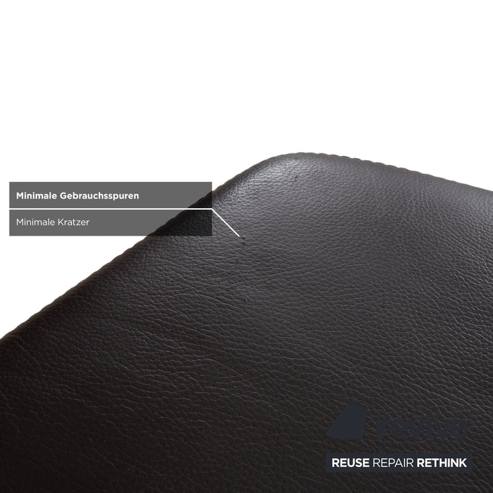 Ewald Schillig Quantum Leder Viersitzer Hocker Braun Espresso