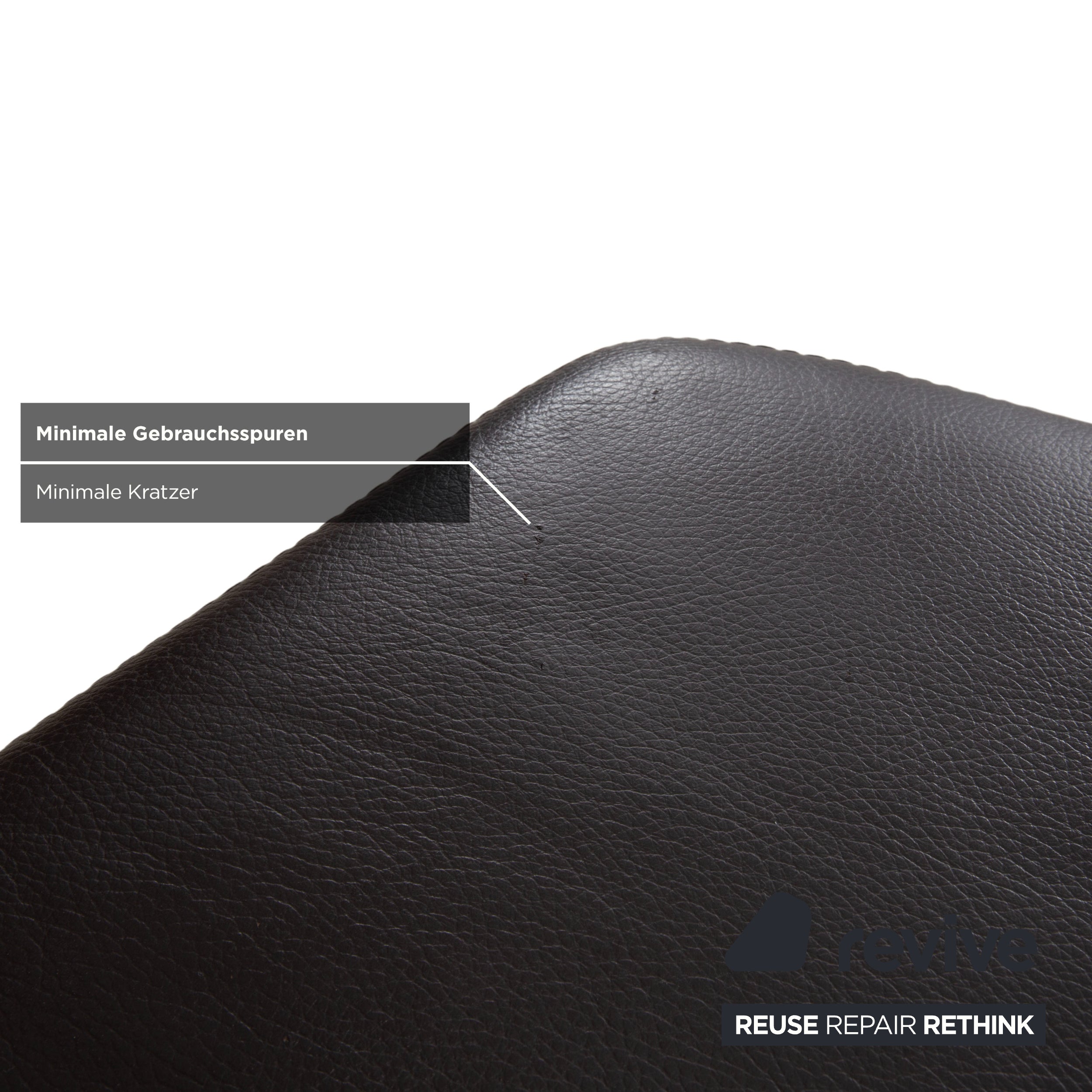 Ewald Schillig Quantum Leder Viersitzer Hocker Braun Espresso