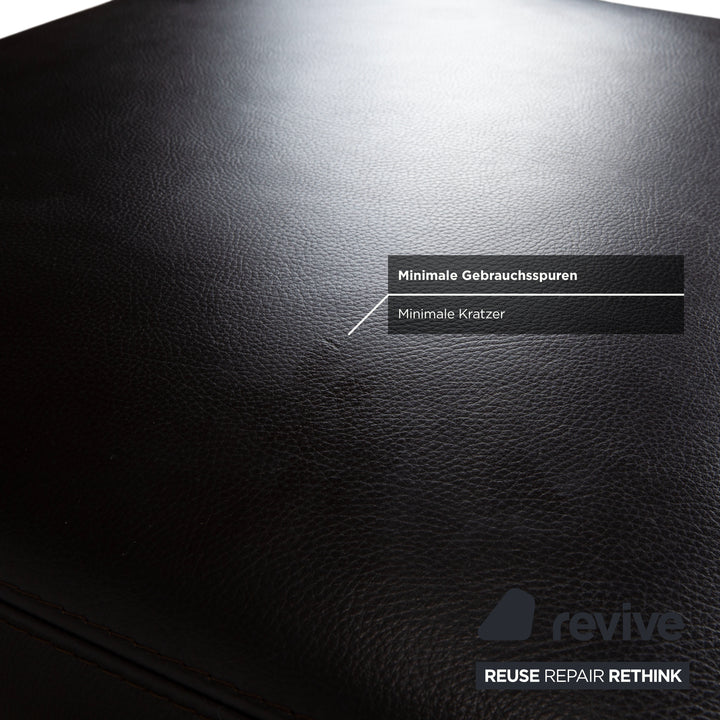 Ewald Schillig Quantum Leder Viersitzer Hocker Braun Espresso