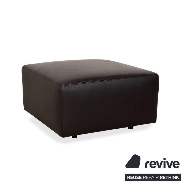 Ewald Schillig Quantum Leder Viersitzer Hocker Braun Espresso