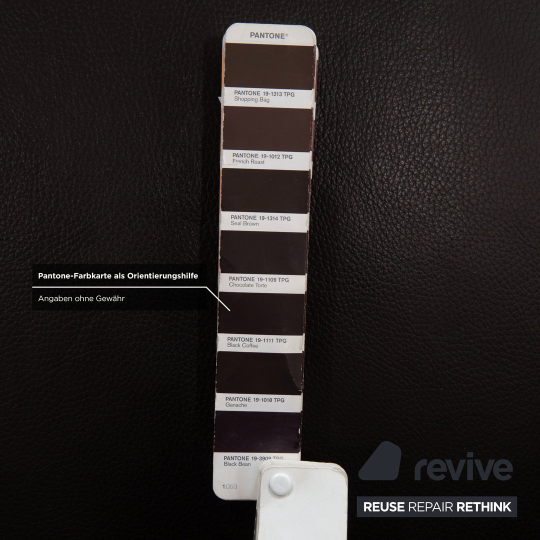 Ewald Schillig Quantum Leder Viersitzer Hocker Braun Espresso