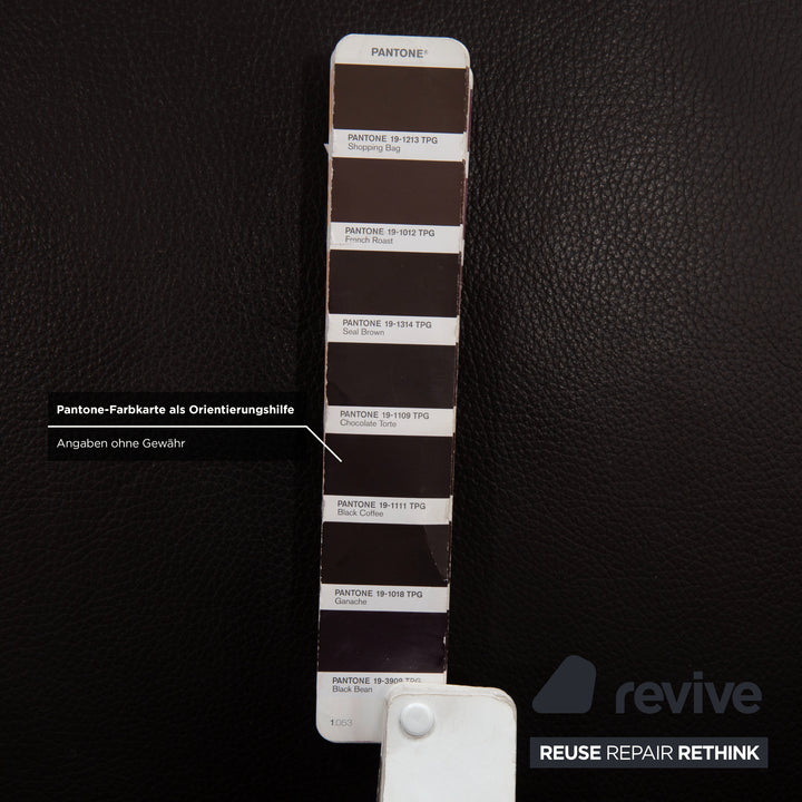 Ewald Schillig Quantum Leder Viersitzer Hocker Braun Espresso