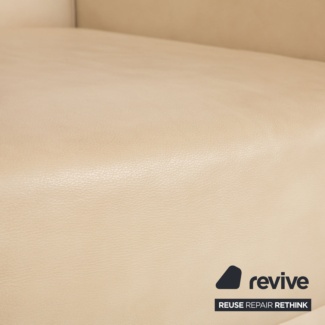 Ewald Schillig Sam 2x Leder Sessel Creme Beige Drehfunktion