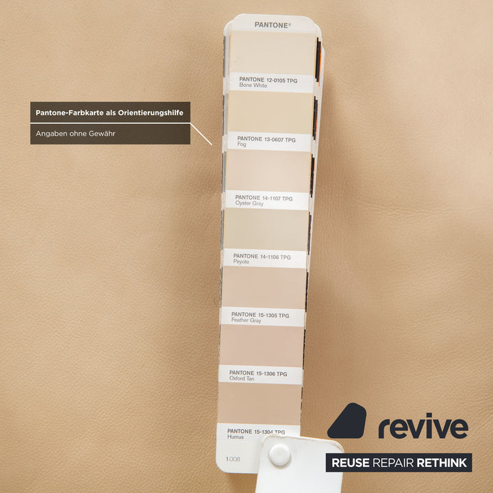 Ewald Schillig Sam Leather Armchair Cream Beige Swivel Function