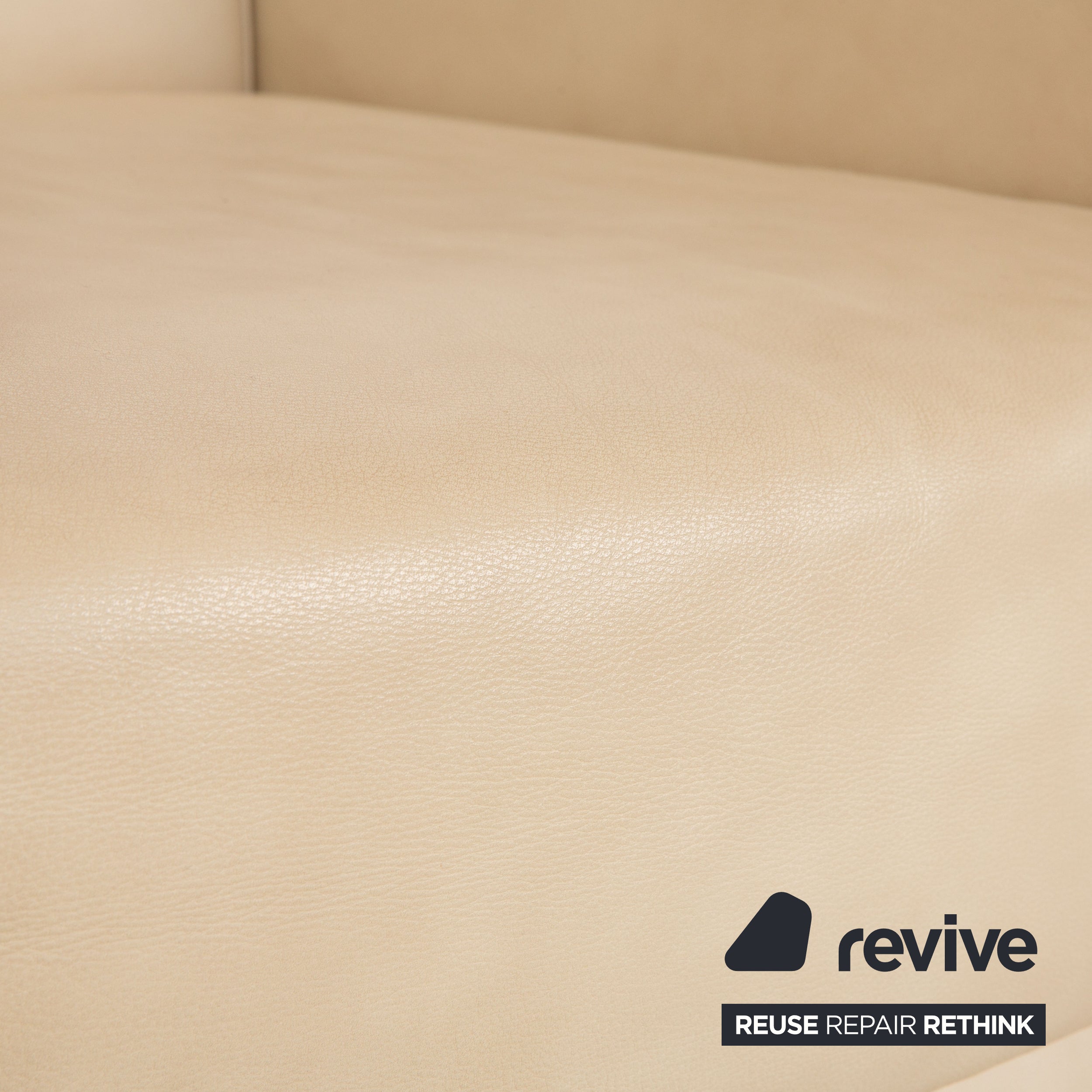 Ewald Schillig Sam Leder Sessel Creme Beige Drehfunktion