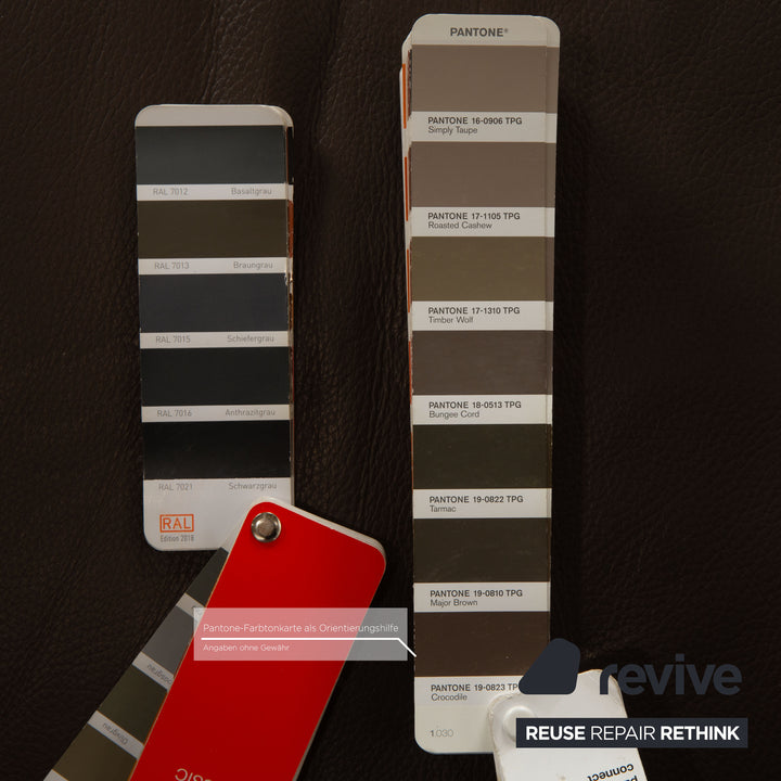 Ewald Schillig Sam Leder Sessel Drehfunktion Braun Taupe