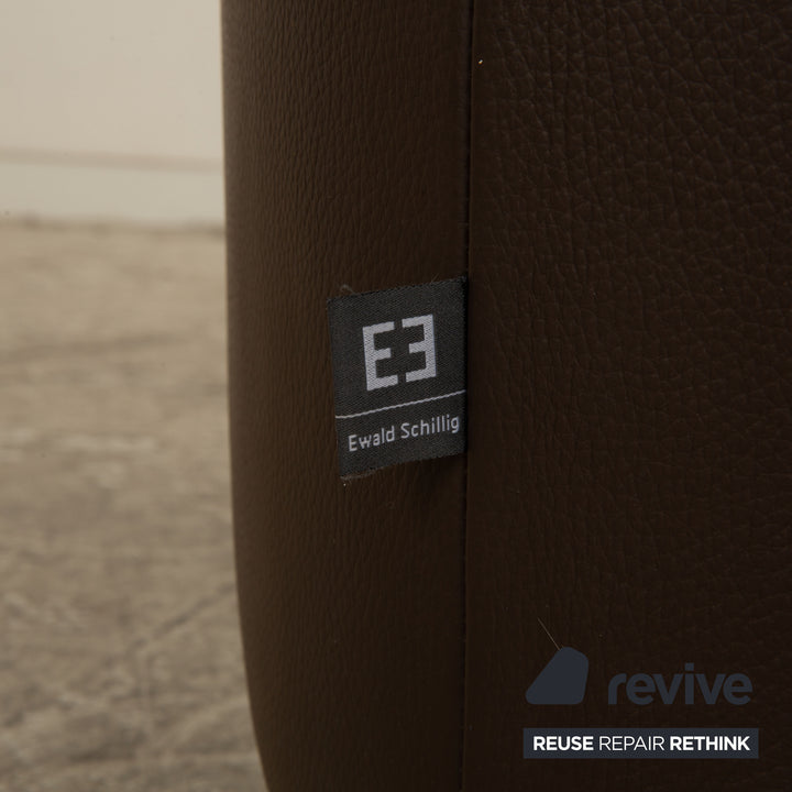 Ewald Schillig Sam Leder Sessel Drehfunktion Braun Taupe