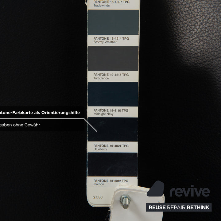 Ewald Schillig Silence Leder Liege Blau Grau