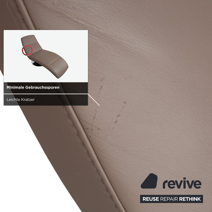 Fauteuil lounge en cuir marron Ewald Schillig Silence